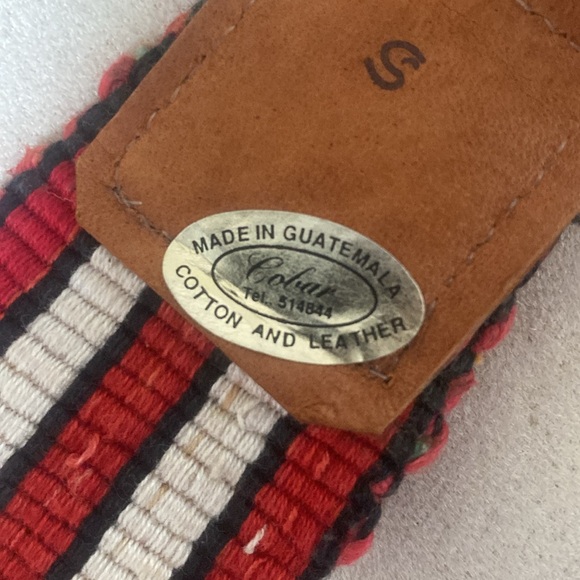 embroidery belt multi color handmade in guatemala, size S, waistline - Picture 3 of 8